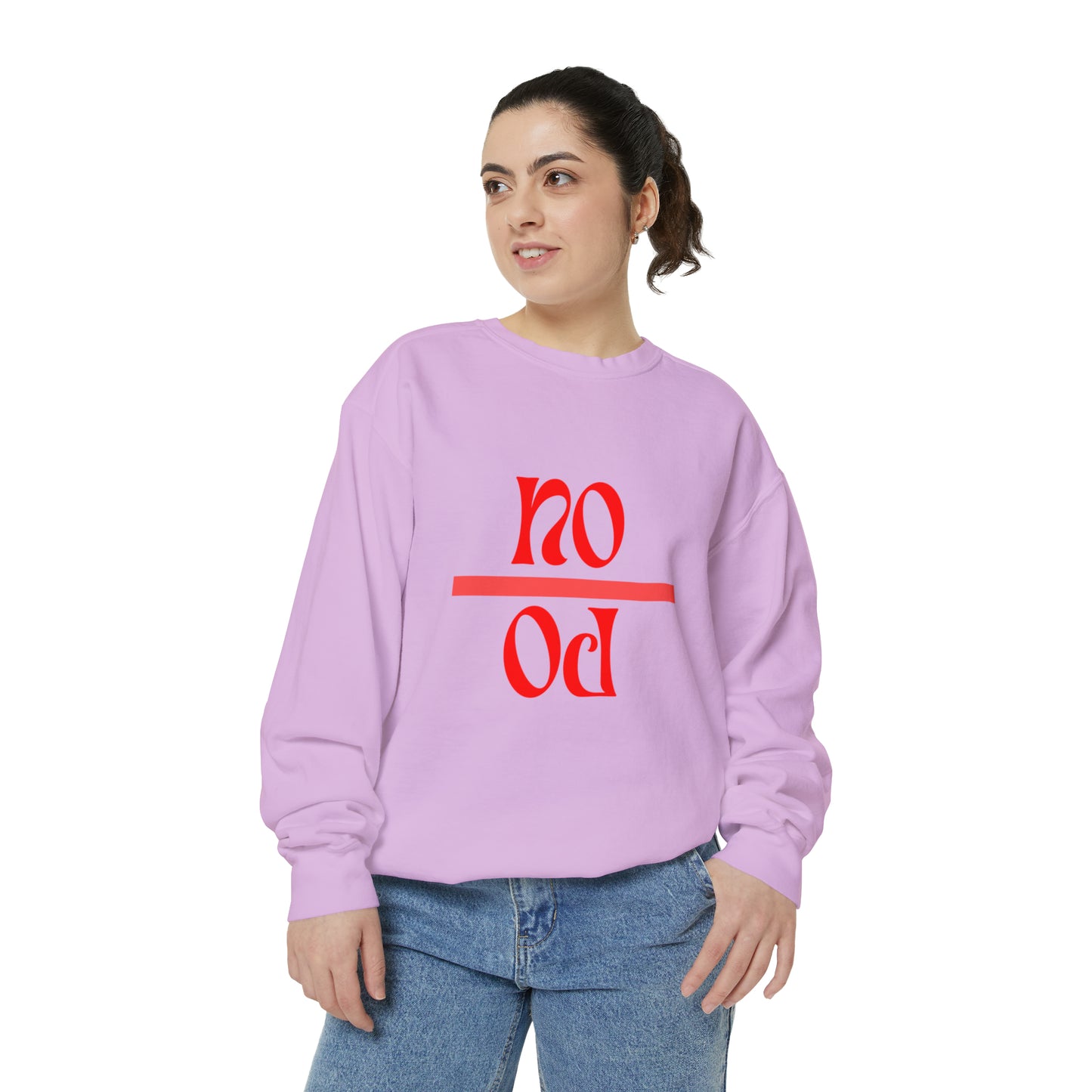 "No Po" Unisex Garment-Dyed Sweatshirt
