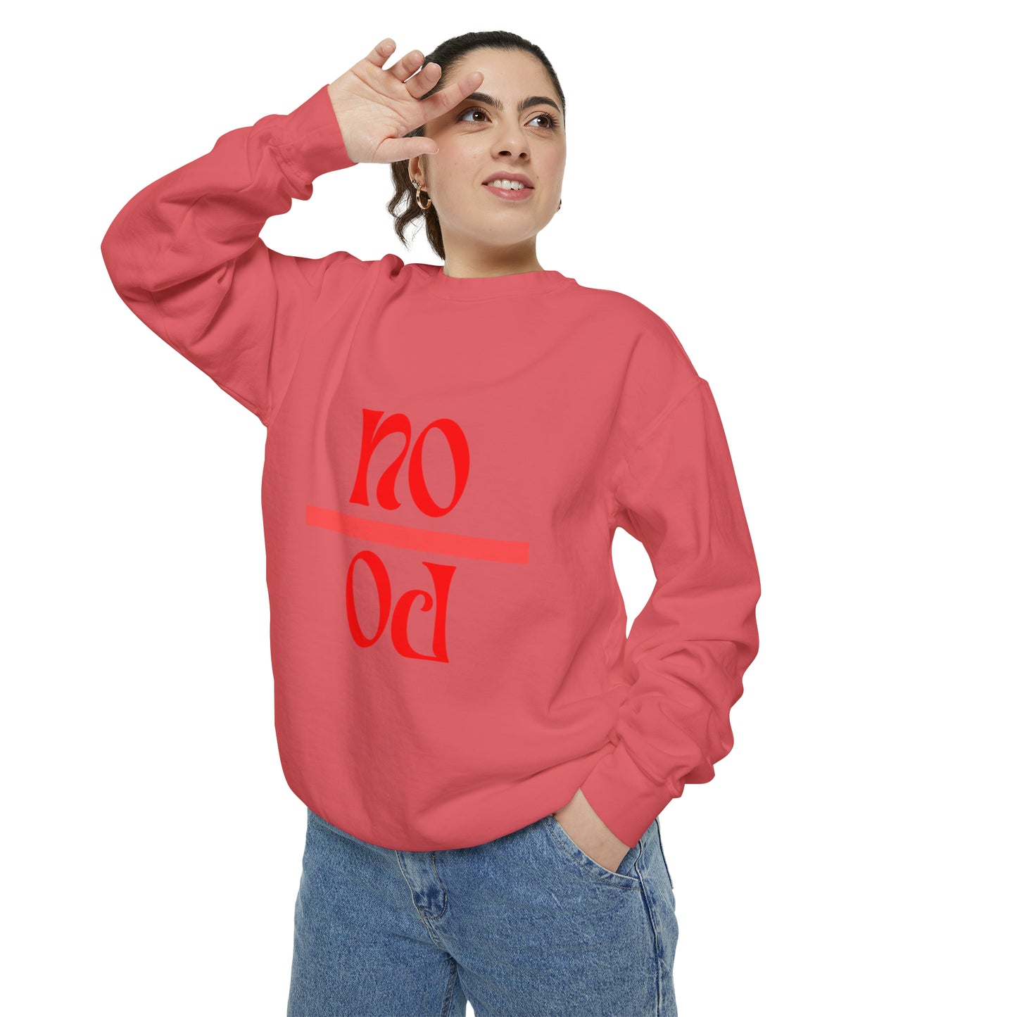 "No Po" Unisex Garment-Dyed Sweatshirt