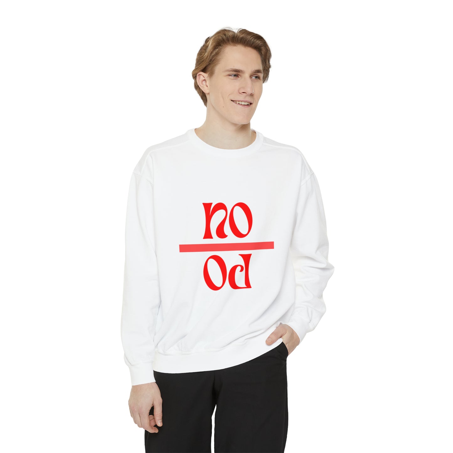 "No Po" Unisex Garment-Dyed Sweatshirt