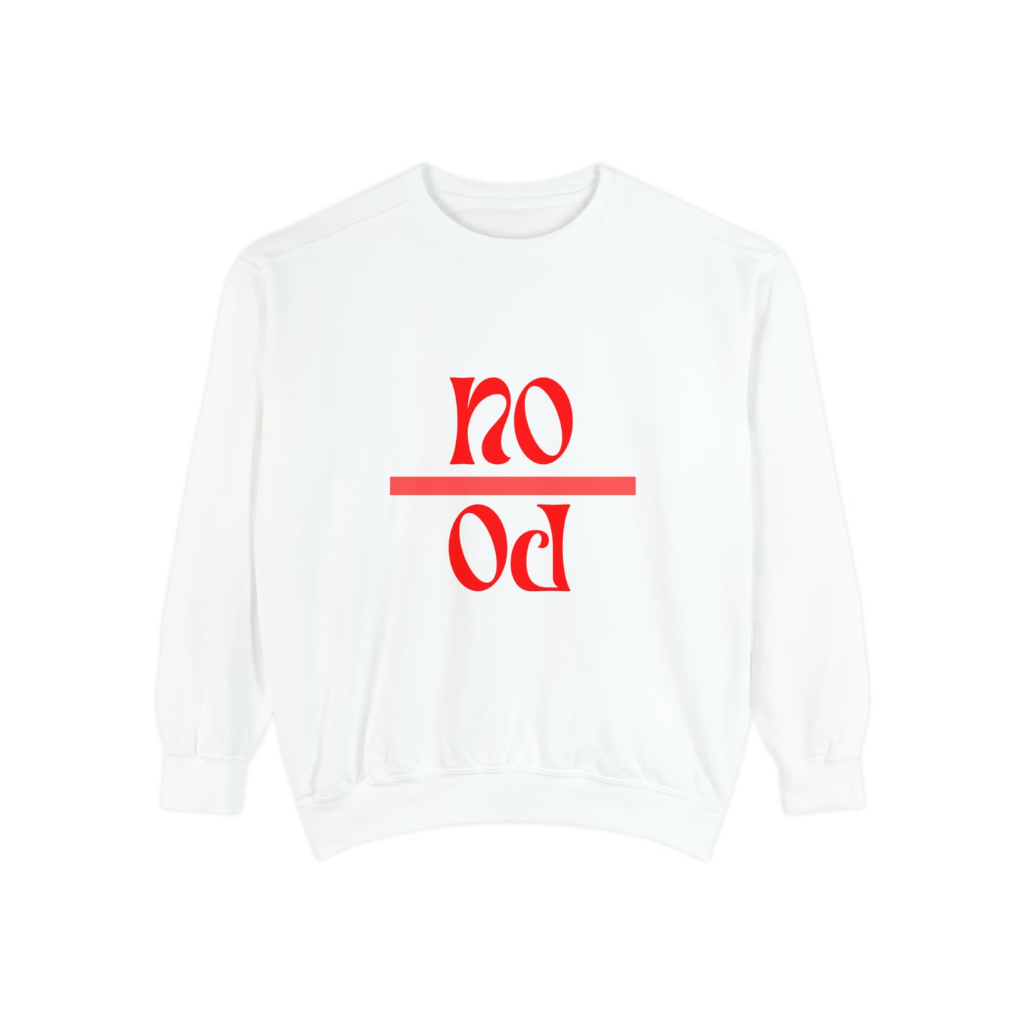 "No Po" Unisex Garment-Dyed Sweatshirt