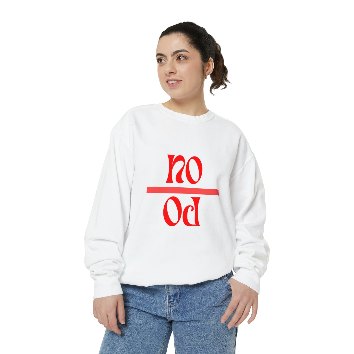 "No Po" Unisex Garment-Dyed Sweatshirt