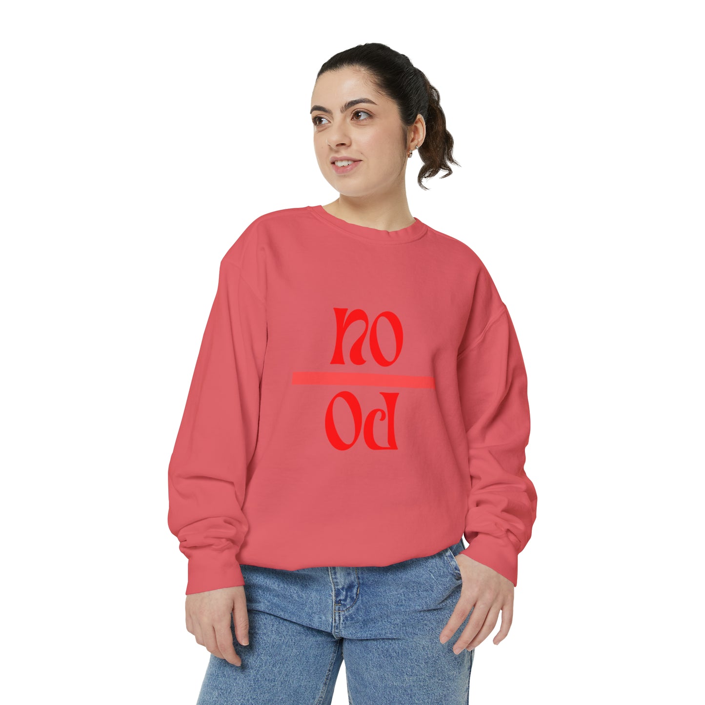 "No Po" Unisex Garment-Dyed Sweatshirt