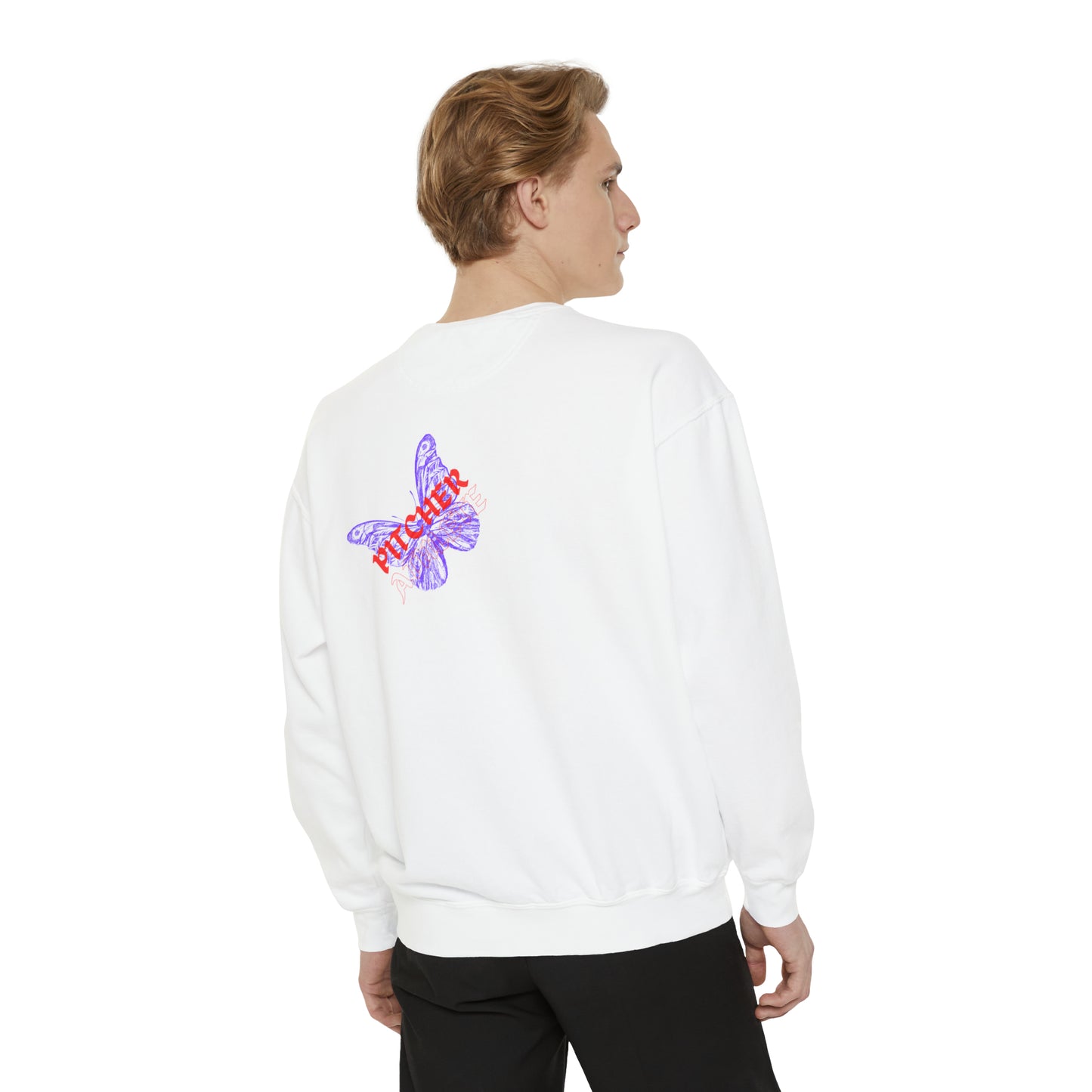 "No Po" Unisex Garment-Dyed Sweatshirt