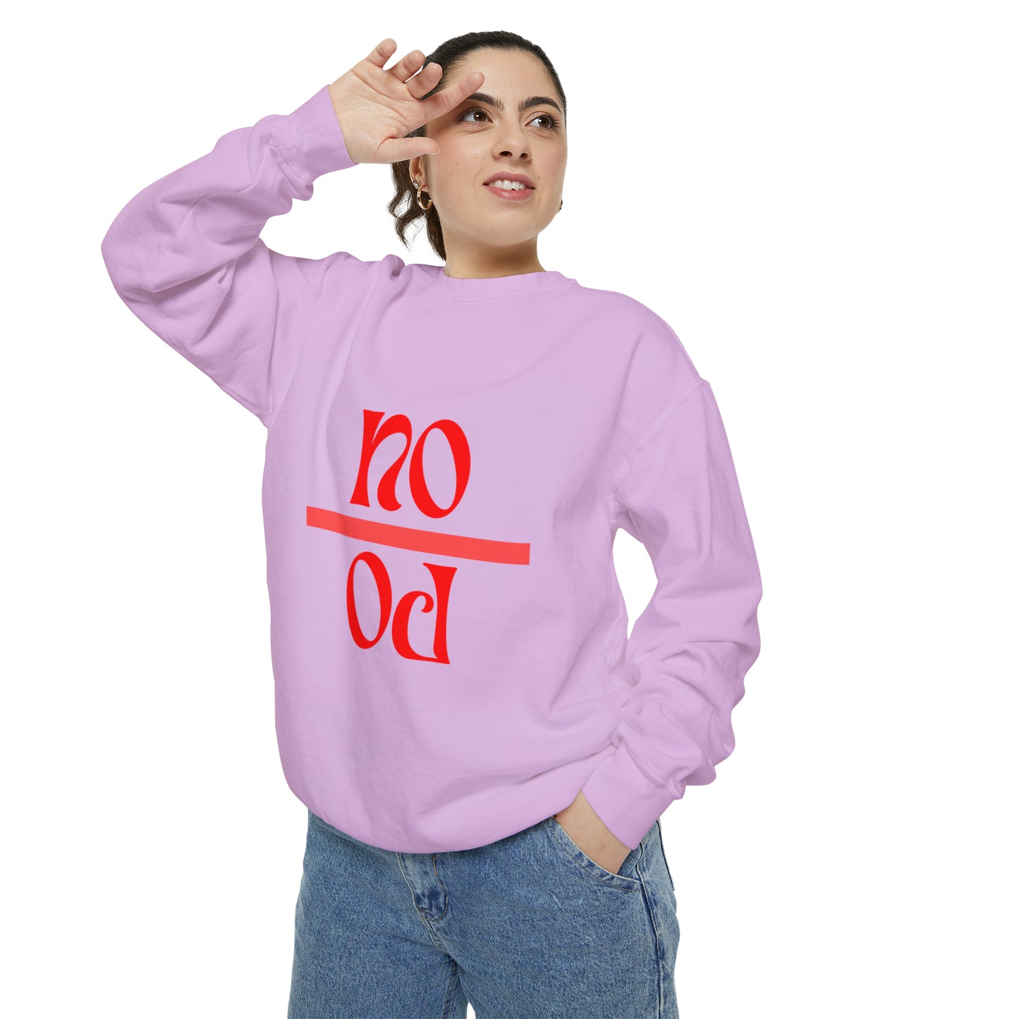 "No Po" Unisex Garment-Dyed Sweatshirt