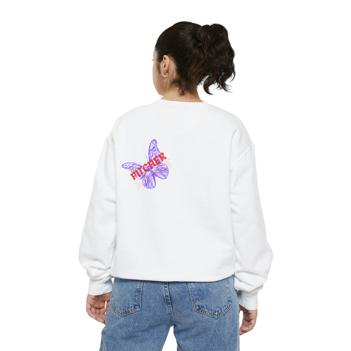 "No Po" Unisex Garment-Dyed Sweatshirt